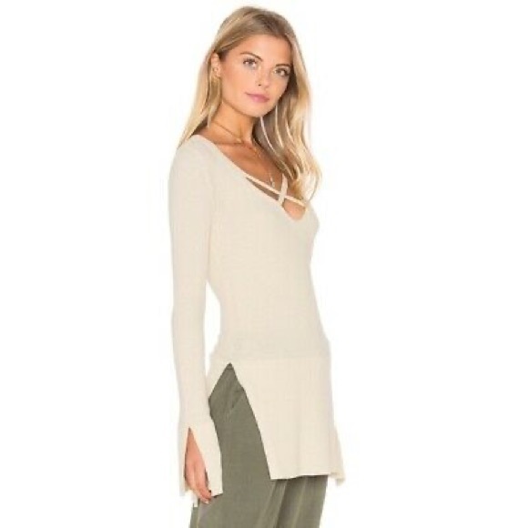 Free People Sweaters - Free People Criss Cross Sweater Tunic Linen NWT Sz Large